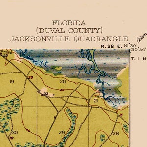 1918 Topo Map of Jacksonville Florida - Il 300x300.5009363214 Qm2x