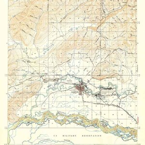 1949 Topo Map of Fairbanks Alaska Quadrangle