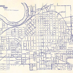 1909-Karte von Montgomery, Alabama