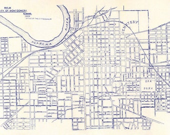 1909 Map of Montgomery Alabama