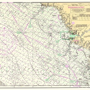 1996 Seekarte Karte des Suwannee Sound Florida Region Golf von Mexiko Suwannee River