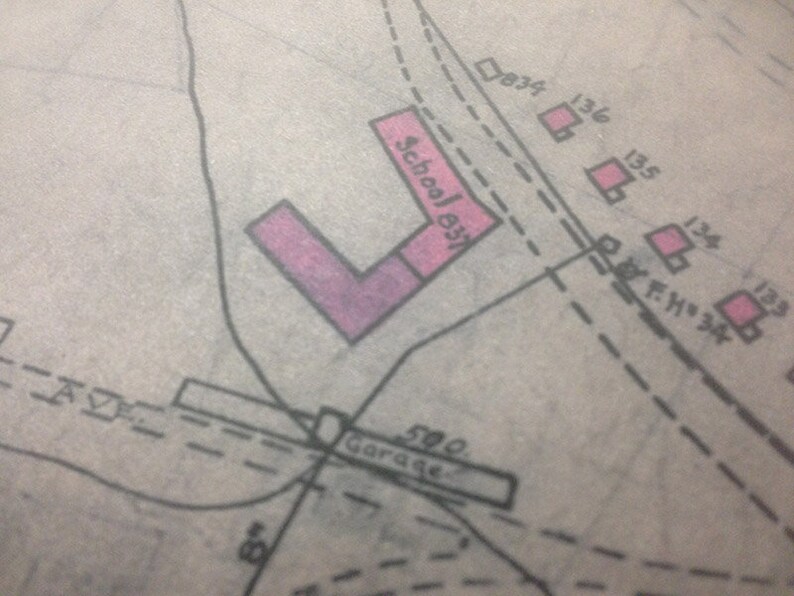 1921 Nemacolin Pa Town Map Reproduction Etsy