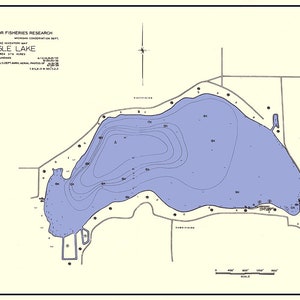 Carte du comté de Cass, dans le Michigan, à Eagle Lake, 1960