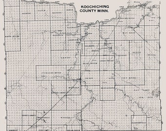Koochiching County Plat Map 1910 Map Of Koochiching County Minnesota | Etsy Canada