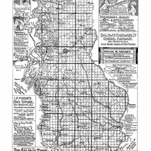 Mapa de 1911 do condado de Baldwin, Alabama