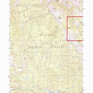 1993 Topo Map of Walker Mountain Wyoming WY Bighorn Forest