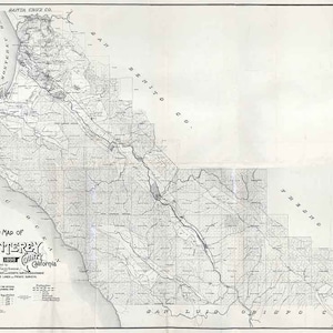 1898-Karte von Monterey County in Kalifornien