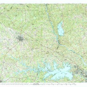 1986 Topo Karte von Newberry South Carolina Quadrangle Bild 1