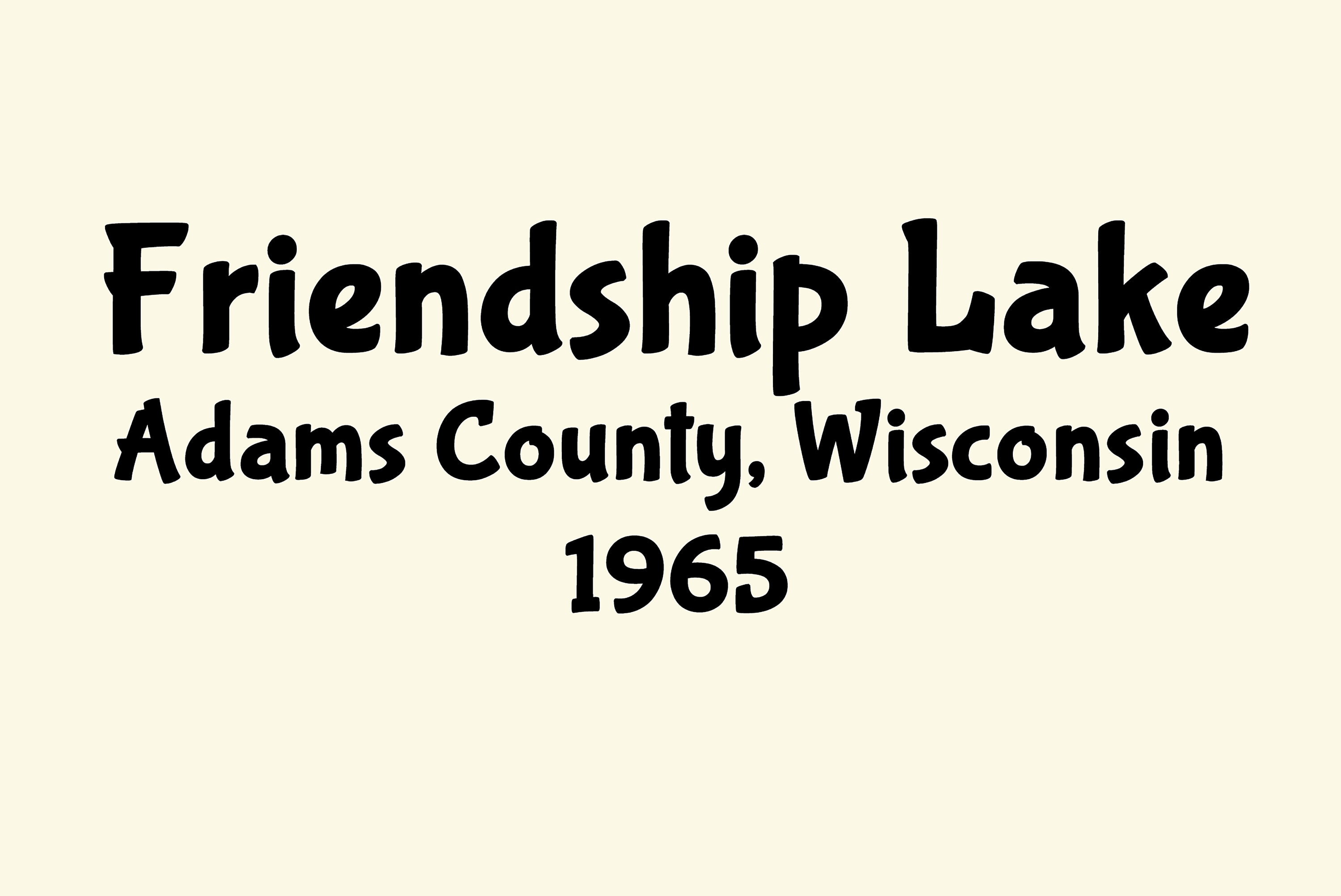 1965 Map of Friendship Lake Adams County Wisconsin - Etsy