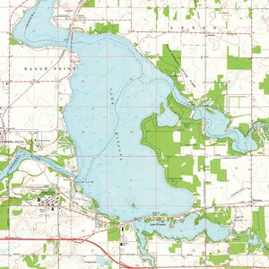 1972 Map of Lake Wissota Wisconsin - Etsy