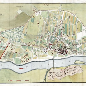 1796 Map of Warsaw Poland