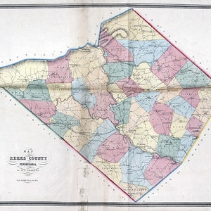 1862-Karte von Berks County, Pennsylvania