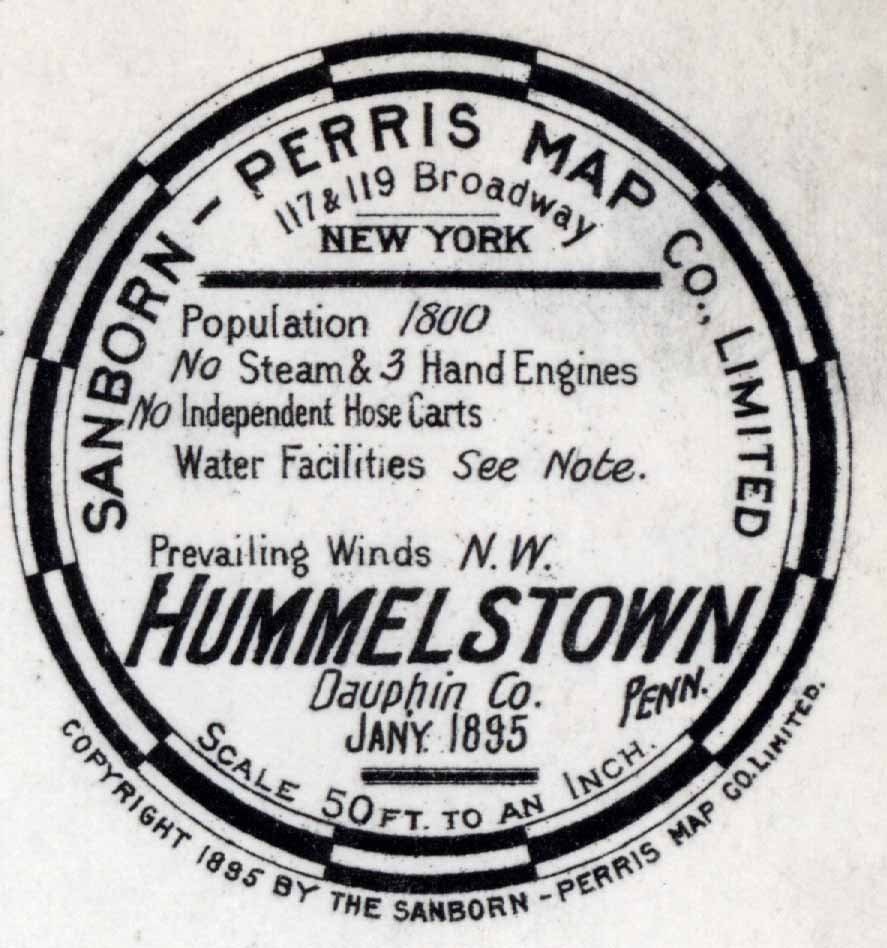 1895 Town Map of Hummelstown Dauphin County Pennsylvania Etsy