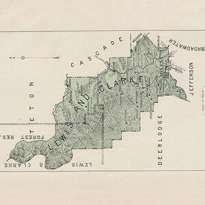 1900 Map of Lewis and Clarke County Montana