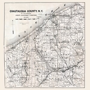 1873 Map of Chautauqua County New York