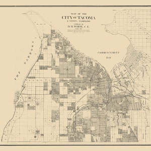 1907-Karte von Tacoma Washington
