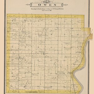 1886 Map of Owen Township Winnebago County Illinois