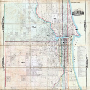 1853-Karte von Chicago Cupcake