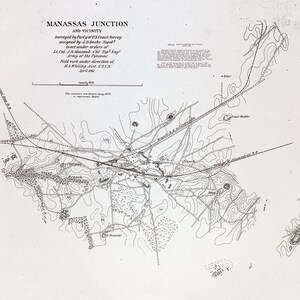 1862 Map of Manassas Junction Virginia