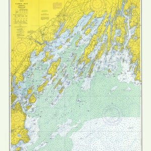 1971 Seekarte von Casco Bay Maine