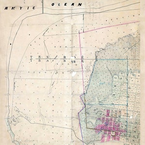 1800s Map of Fernandina Amelia Island Florida North Point