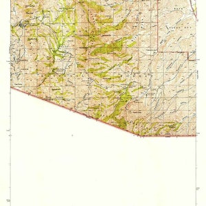 1942 Topo Karte des Ruby Arizona Coronado National Forest