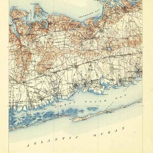 1904 Topo Map of Islip New York