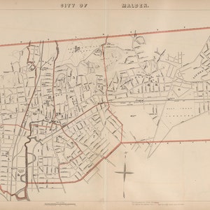 1891 Mapa de Malden Massachusetts