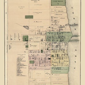 1876-Karte von Lexington Sanilac County, MI