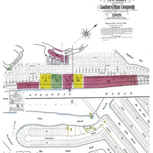 1909 Stadtplan von Sea Isle City, New Jersey