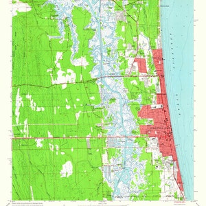 1964 Topo Map of Jacksonville Beach - Il 300x300.5069949749 7ti3