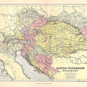 1888 Karte Österreich-Ungarn