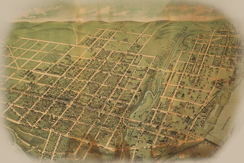 1879 Map of Allentown Pennsylvania Etsy