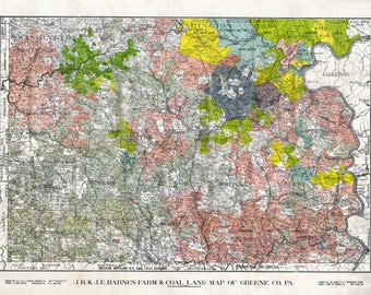 Greene County Tax Map Gg Greene | Etsy In