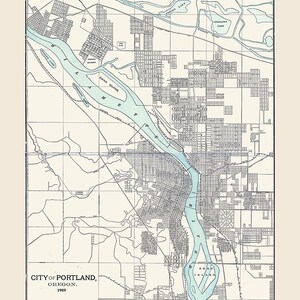 1909-Karte von Portland,Oregon