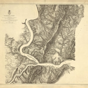 1867 Map of Harpers Ferry West Virginia