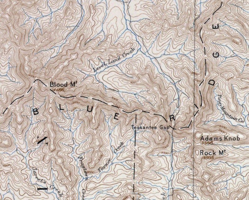 1885 Map of Dahlonega Georgia Topographic Sheet - Etsy