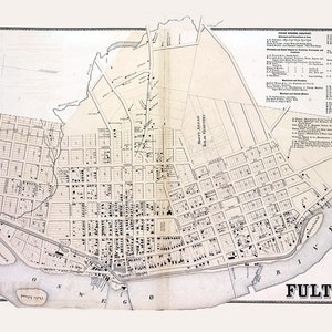 1867 Map of Fulton Oswego County New York