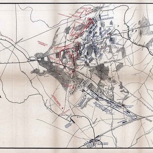 1862 Map of the Battlefield of Manassas Virginia