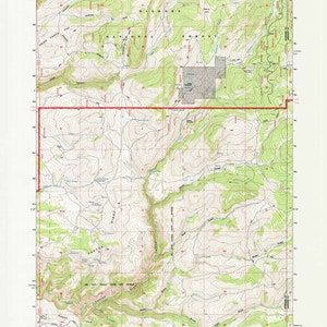 Carte topographique d'Onion Gulch, Wyoming, WY, forêt Bighorn 1993