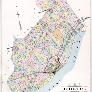 1891 Map of Bristol Township Bucks County Pennsylvania