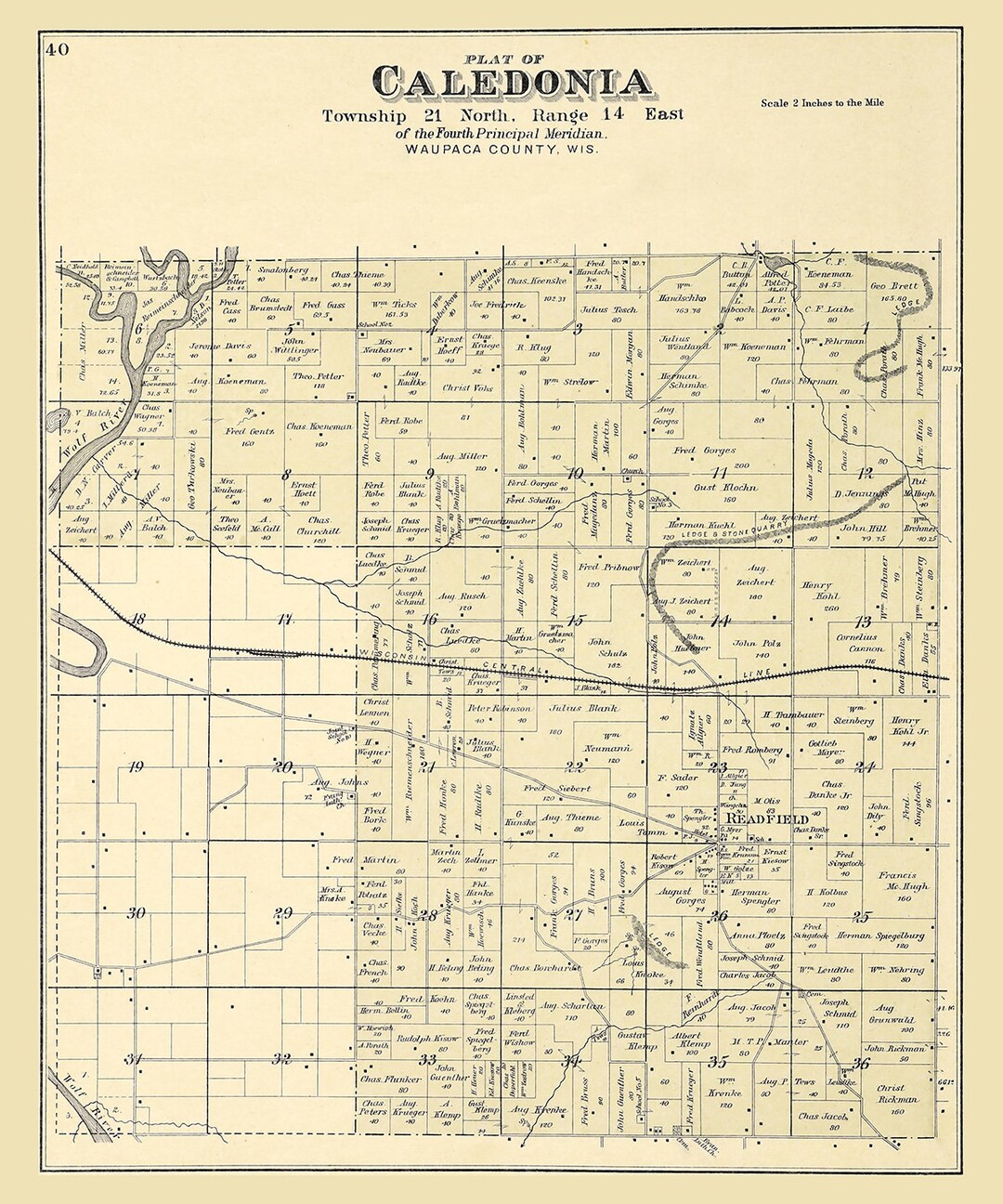Map Of Caledonia Wi