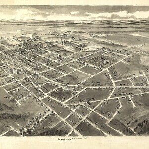 1907 Panorama-Karte von Hickory, North Carolina