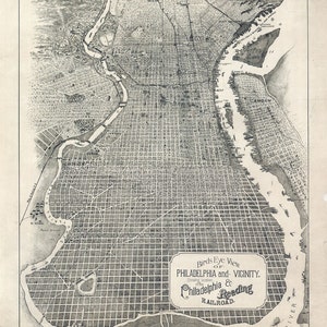 1870 Karte von Philadelphia Philadelphia & Reading Railroad
