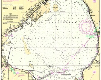 Lake Okeechobee Printable Map, Lake Okeechobee Map, Lake Okeechobee ...