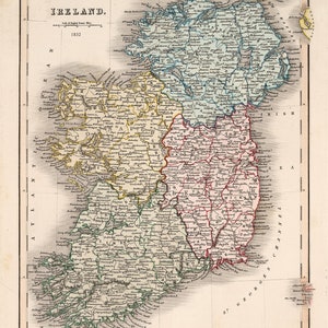 1832 Landkarte Irland