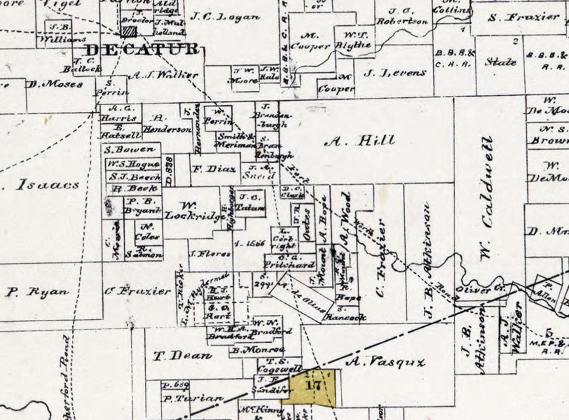 1870 Map of Wise County Texas Etsy
