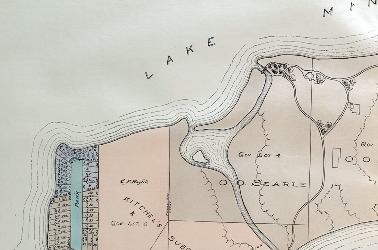 1913 Map of Big Island Lake Minnesota Etsy