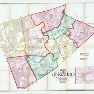 1855 Town Map of Norton Bristol County Massachusetts