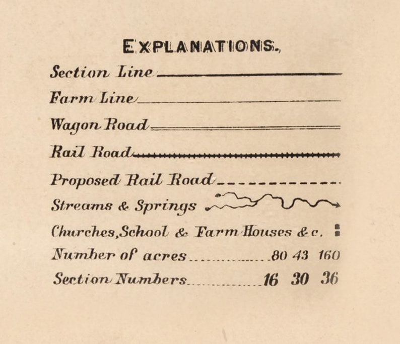 1889 Map of Buchanan Township Outagamie County Wisconsin Etsy